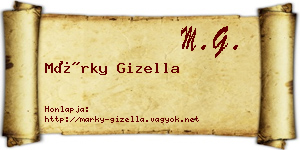 Márky Gizella névjegykártya