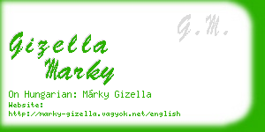 gizella marky business card